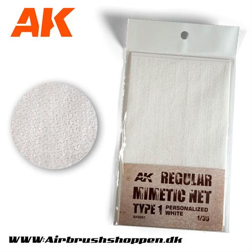 CAMOUFLAGE NET PERSONALIZED WHITE TYPE1 - AK8061  AK-Interactive.